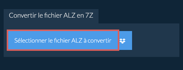 Convertir le fichier ALZ en 7Z