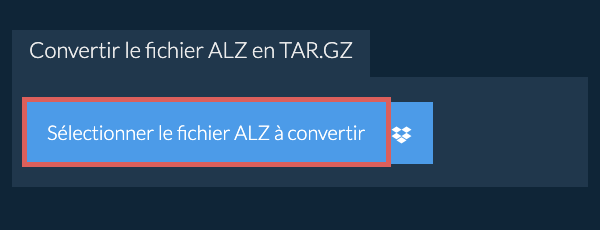 Convertir le fichier ALZ en TAR.GZ