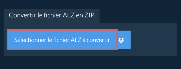 Convertir le fichier ALZ en ZIP