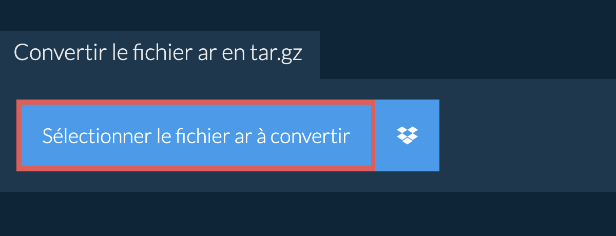 Convertir le fichier AR en TAR.GZ