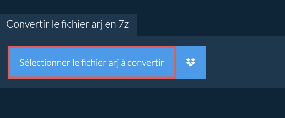 Convertir le fichier arj en 7z