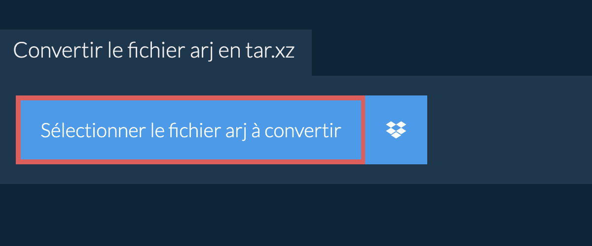 Convertir le fichier arj en tar.xz