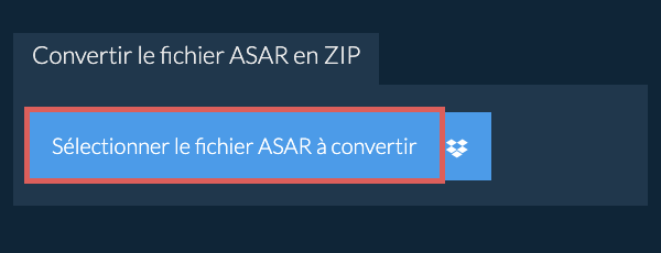 Convertir le fichier ASAR en ZIP