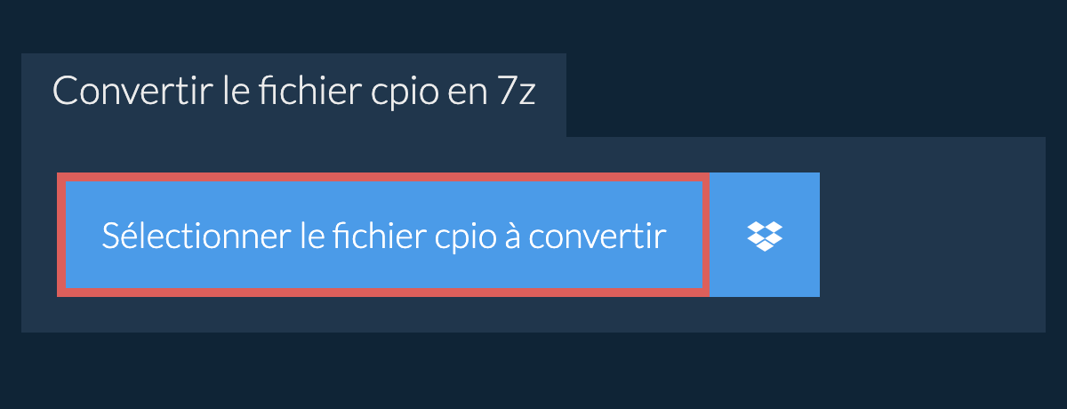 Convertir le fichier cpio en 7z