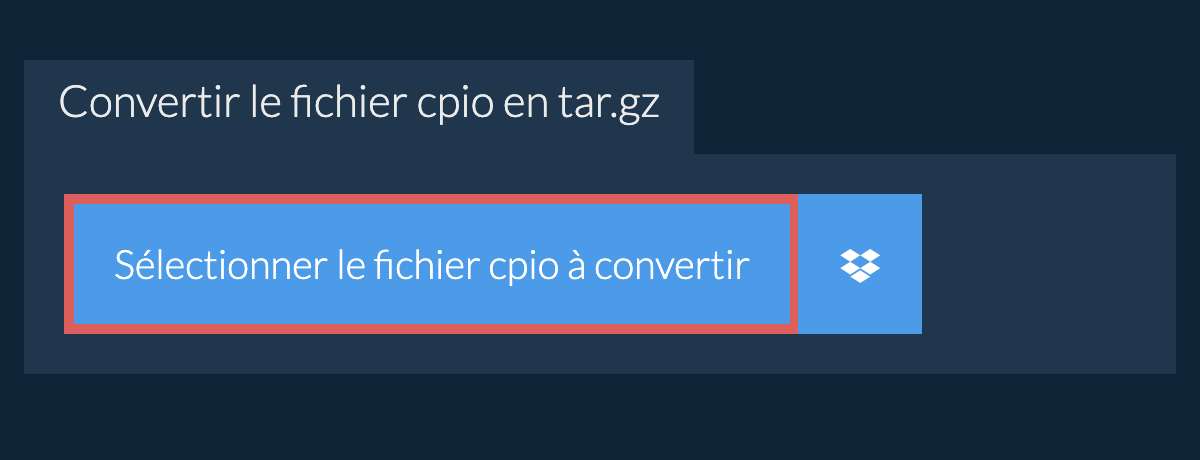 Convertir le fichier cpio en tar.gz