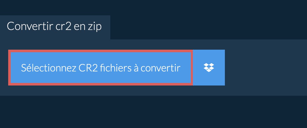 Convertir cr2 en zip