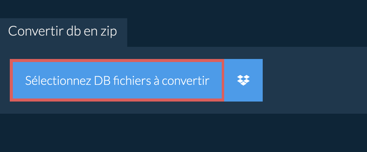 Convertir db en zip