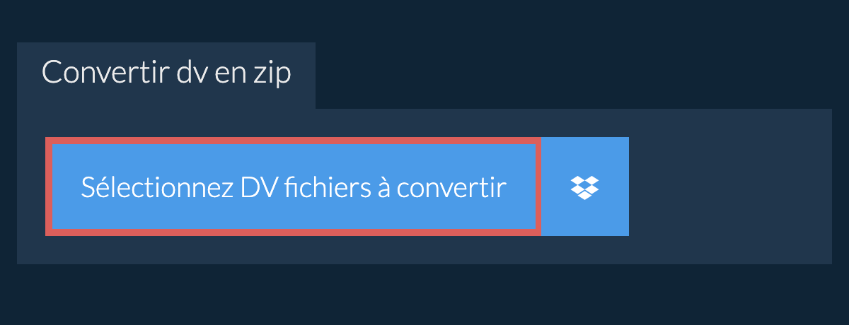 Convertir dv en zip