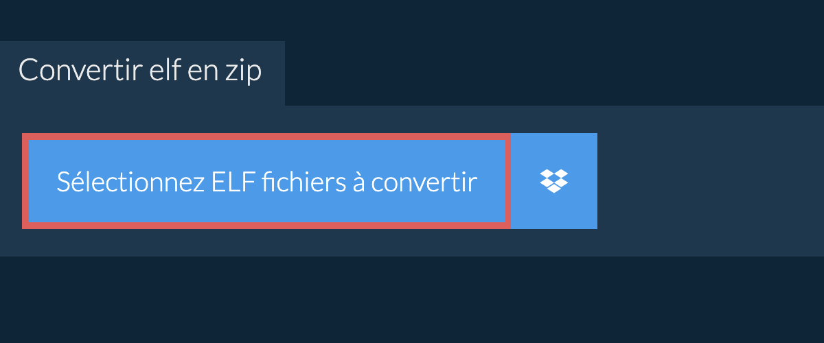 Convertir elf en zip