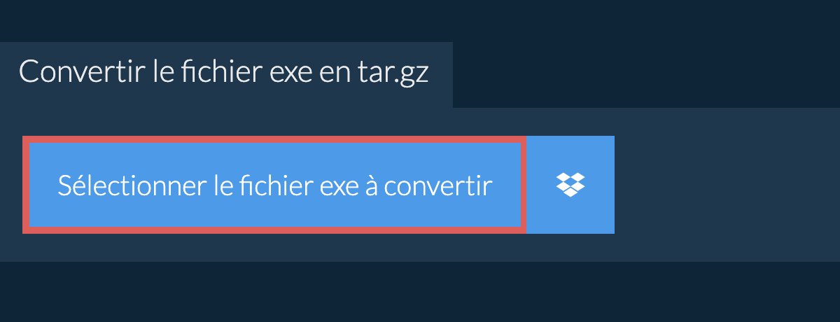 Convertir le fichier exe en tar.gz