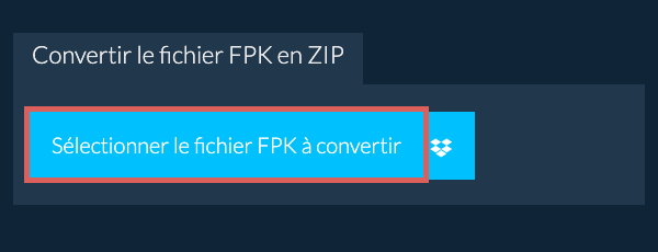 Convertir le fichier FPK en ZIP
