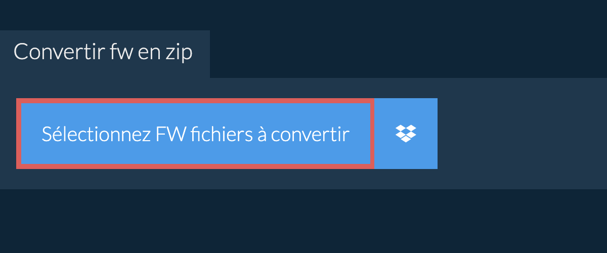 Convertir fw en zip