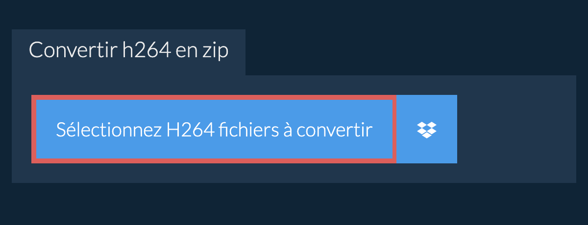 Convertir h264 en zip