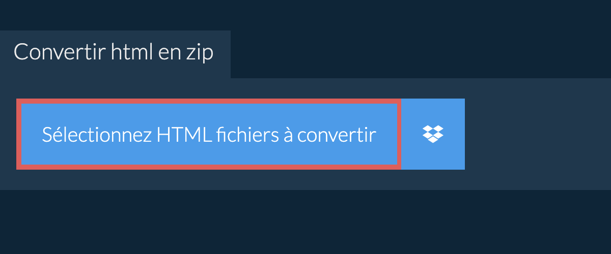 Convertir html en zip