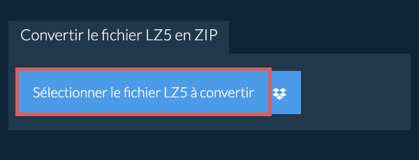 Convertir le fichier LZ5 en ZIP