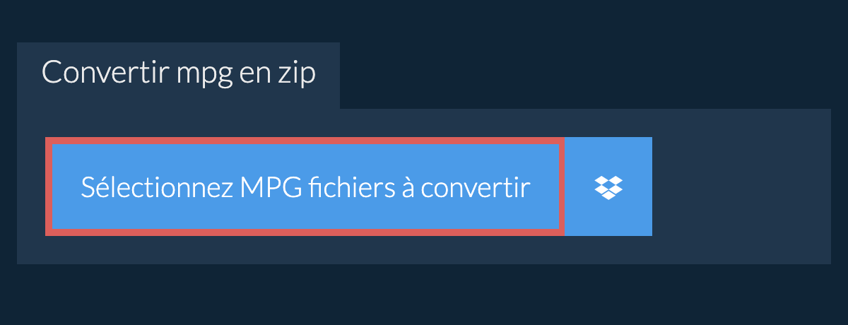 Convertir mpg en zip