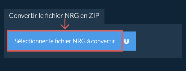 Convertir le fichier NRG en ZIP