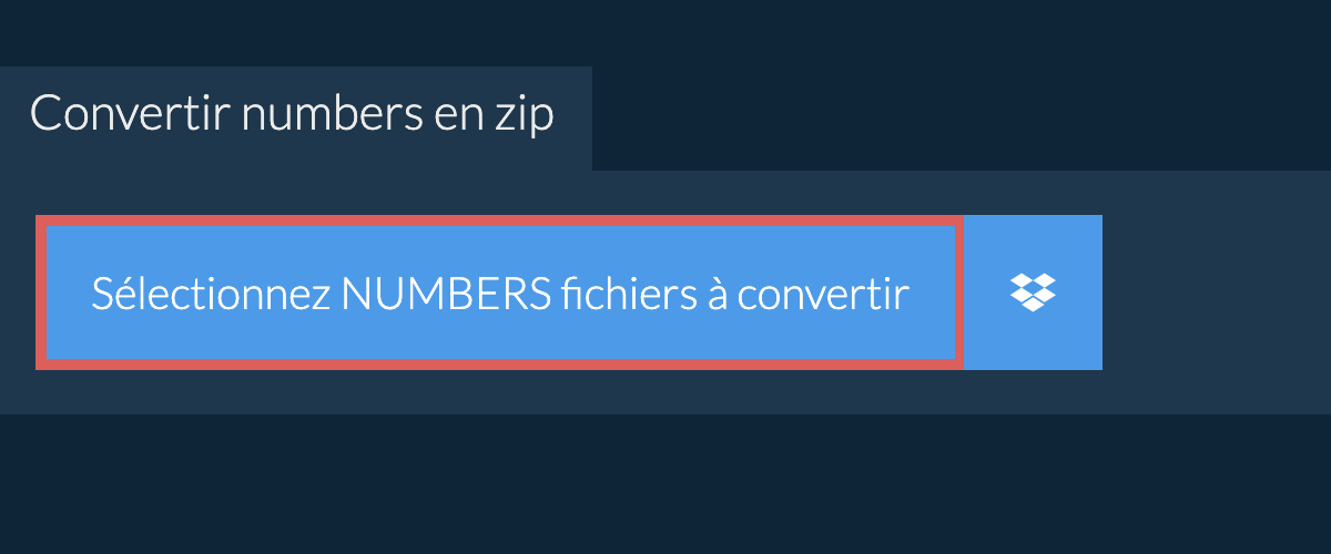Convertir numbers en zip