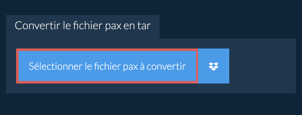Convertir le fichier PAX en TAR