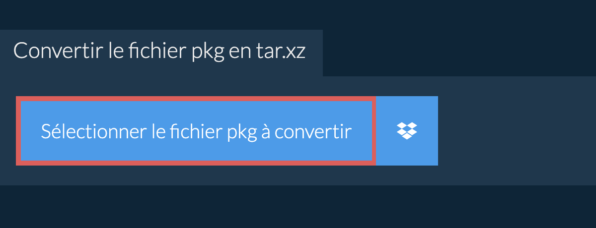 Convertir le fichier pkg en tar.xz