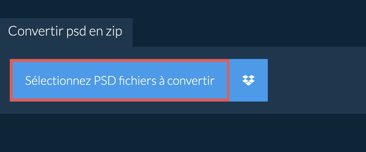 Convertir le fichier zip en psd