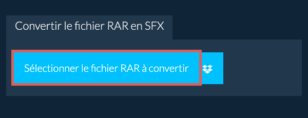 Convertir le fichier RAR en SFX