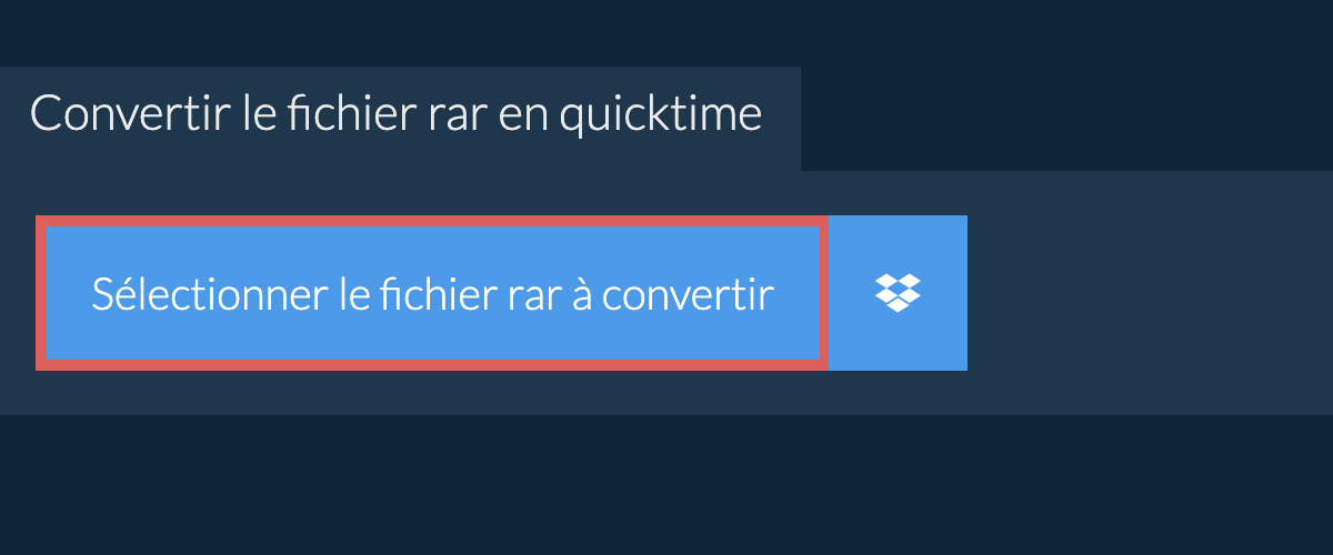 Convertir le fichier rar en quicktime