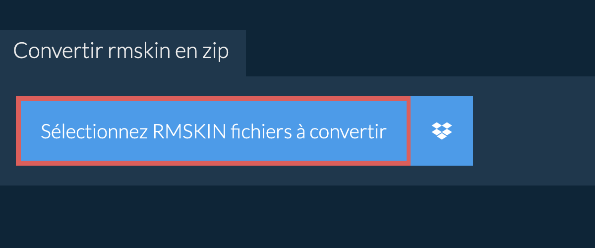 Convertir rmskin en zip