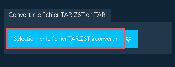 Convertir le fichier TAR.ZST en TAR
