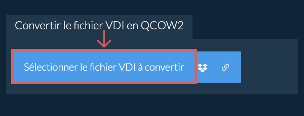 Convertir le fichier VDI en QCOW2