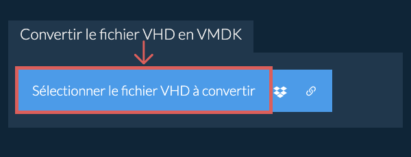 Convertir le fichier VHD en VMDK