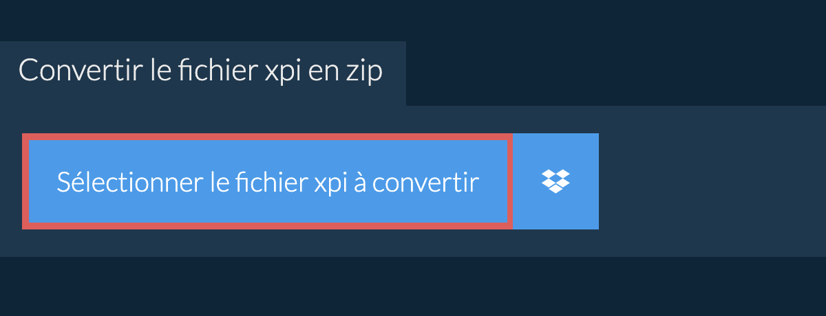 Convertir le fichier xpi en zip