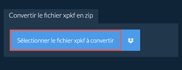 Convertir le fichier xpkf en zip