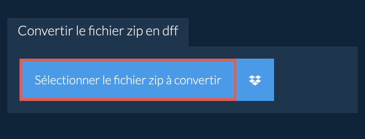 Convertir le fichier zip en dff