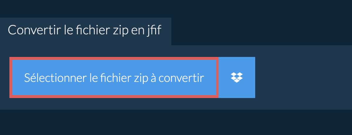 Convertir le fichier zip en jfif