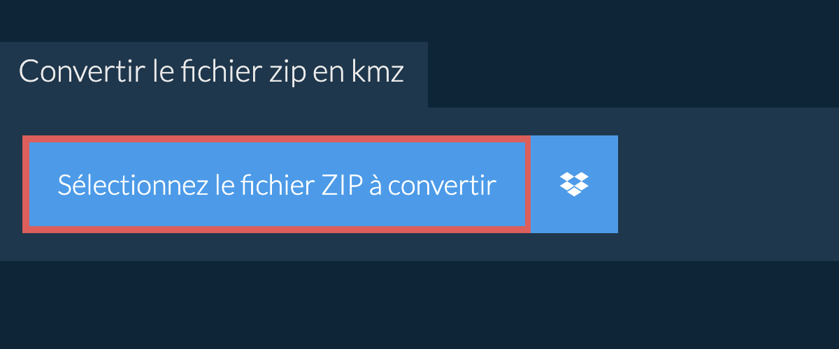 Convertir le fichier zip en kmz