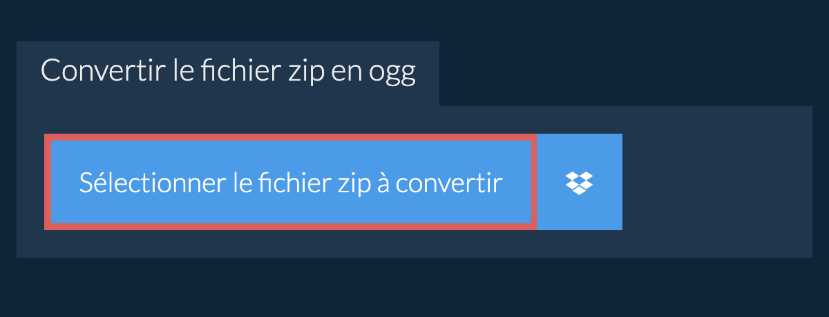 Convertir le fichier zip en ogg