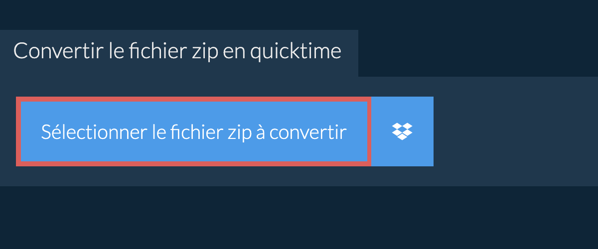 Convertir le fichier zip en quicktime