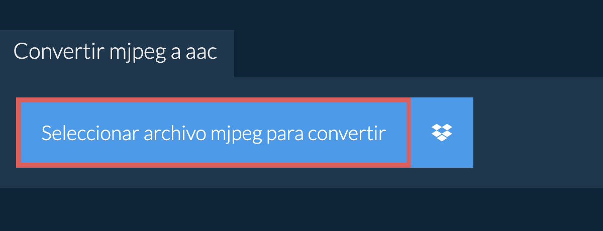 Convertir mjpeg a aac