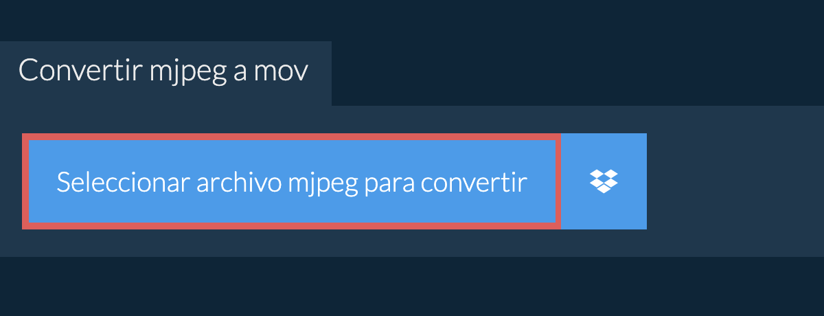 Convertir mjpeg a mov