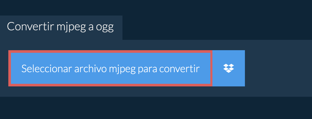 Convertir mjpeg a ogg