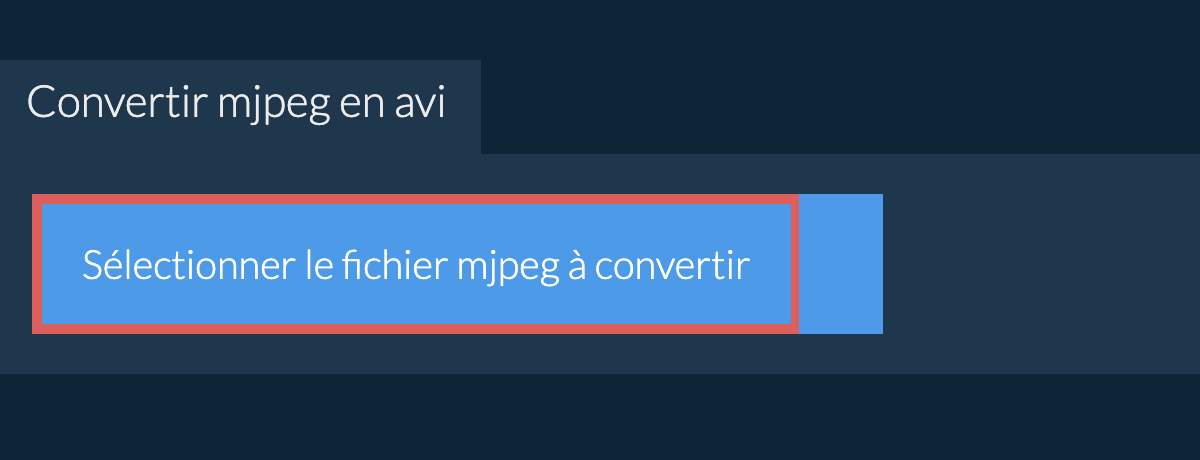 Convertir mjpeg en avi