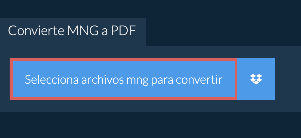 Convierte mng a pdf
