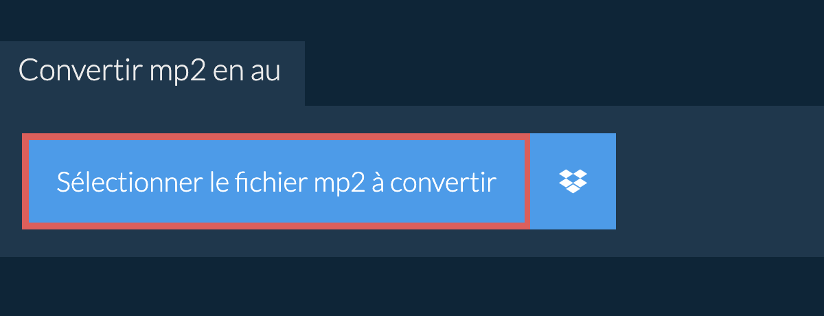 Convertir mp2 en au