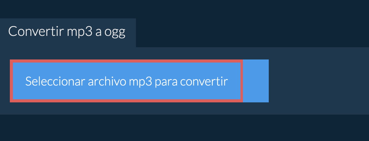 Convertir mp3 a ogg