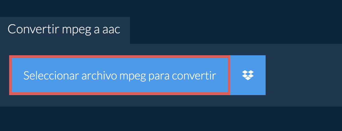 Convertir mpeg a aac