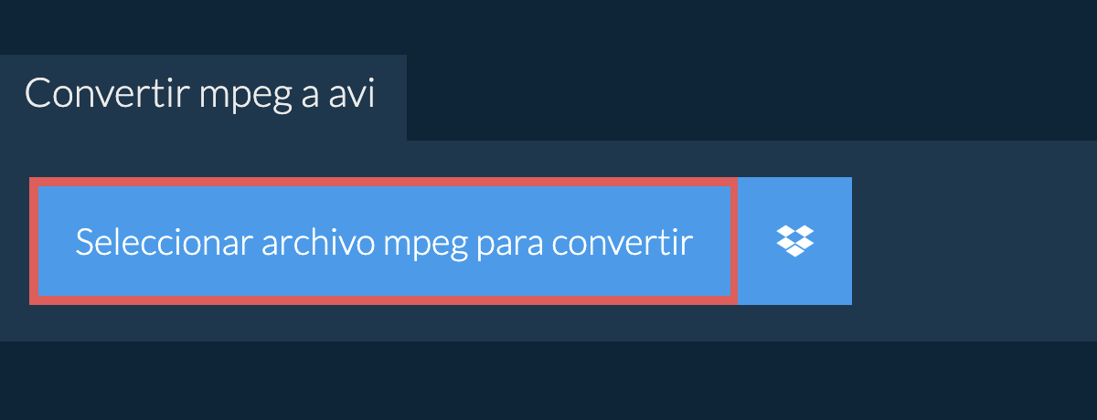 Convertir mpeg a avi