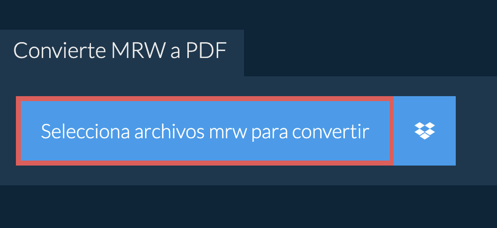 Convierte mrw a pdf