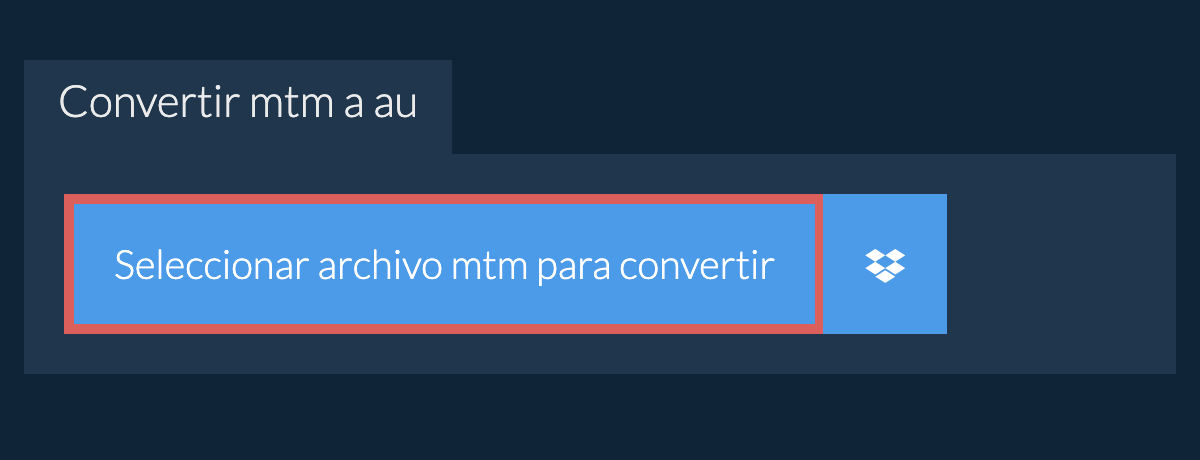 Convertir mtm a au