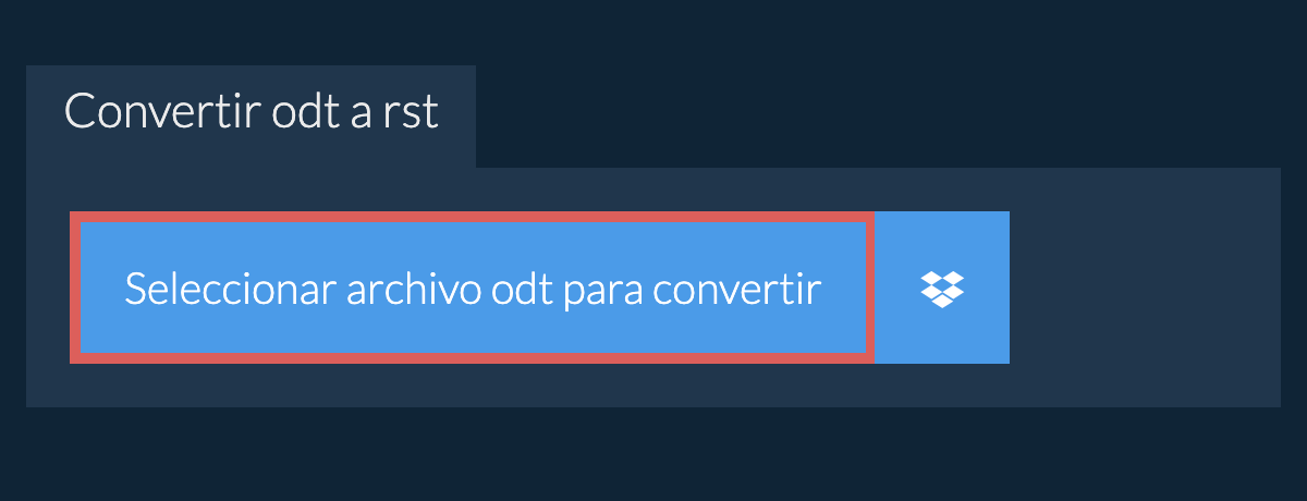 Convertir odt a rst